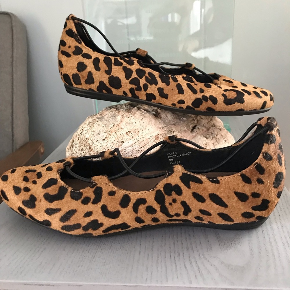 Earthies Leopard Essen Ghillie Ballet flats